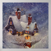 Oud Kerstmis, Kerstman Werkplaats Noordpool Poster (Voorkant)