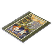 Oud Kerstmis, Kinderen die op een bank zitten Notitieboek (Linkerzijde)