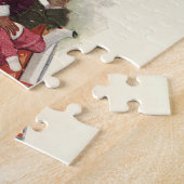 Oud Kerstmis, Kinderen Sleden in de Sneeuw Legpuzzel (Zijkant)