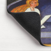 Oud Kerstmis, Kinderen zittend op een bank Muismat (Hoek)