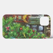 Oud Kerstmis, knus blokhut met open haard Case-Mate iPhone Case (Achterkant (horizontaal))