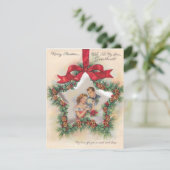 Oud Kerstmis Koppel Geliefden Feestdagenkaart (Staand voorkant)