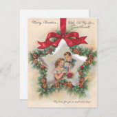 Oud Kerstmis Koppel Geliefden Feestdagenkaart (Voorkant / Achterkant)