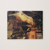 Oud Kerstmis, Liefde en Romantiek Koppel Legpuzzel (Horizontaal)