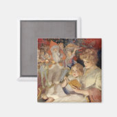 Oud Kerstmis, moeder leest bedtijdverhaal Magneet (Voorkant / Achterkant)