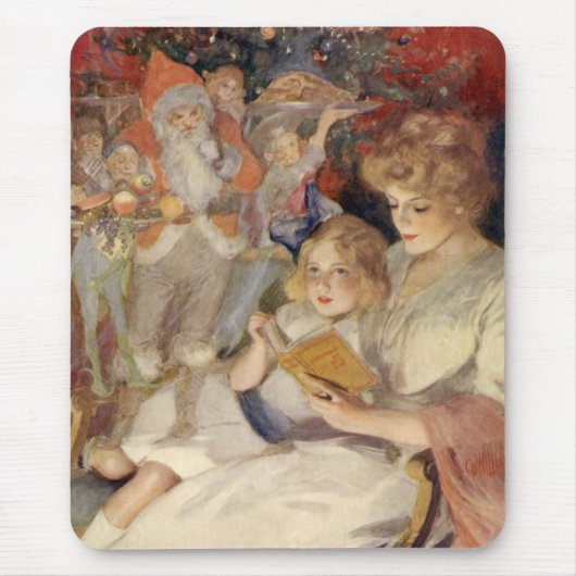 Oud Kerstmis, Moeder leest Slaapverhaal Muismat (Voorkant)
