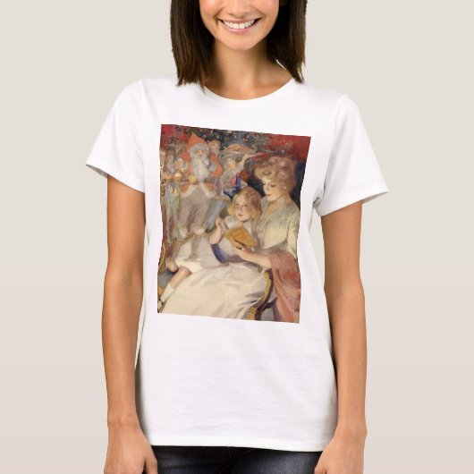 Oud Kerstmis, Moeder leest Slaapverhaal T-shirt (Voorkant)