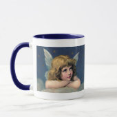 Oud Kerstmis, Mooie Engel met Gouden Sterren Mok (Links)