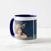 Oud Kerstmis, Mooie Engel met Gouden Sterren Mok (Voorkant links)