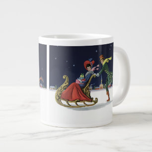 Oud Kerstmis, Paartje Schaatsen in de Liefde Grote Koffiekop