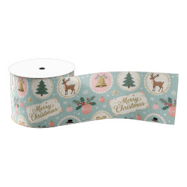 Oud Kerstmis Patroon Inpakpapier Grosgrain Lint