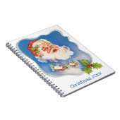 Oud Kerstmis, Retro jolige kerstman Notitieboek (Rechterzijde)