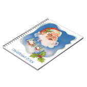 Oud Kerstmis, Retro jolige kerstman Notitieboek (Linkerzijde)
