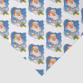Oud Kerstmis, Retro jolige kerstman Tissuepapier (Detail)