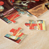 Oud Kerstmis, Retro Kerstman met Cadeaus Legpuzzel (Zijkant)