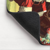 Oud Kerstmis, Retro Kerstman met Cadeaus Muismat (Hoek)