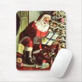 Oud Kerstmis, Retro Kerstman met Cadeaus Muismat (Met muis)