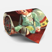 Oud Kerstmis, Retro Kerstman met Cadeaus Stropdas (Opgerold)
