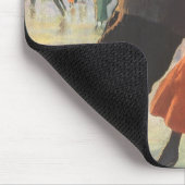 Oud Kerstmis, romantisch paar schaatsen Muismat (Hoek)