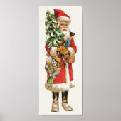 Oud Kerstmis, Santa Claus-uitknipbeeld Poster (Voorkant)