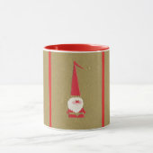 Oud Kerstmis, Schattige Kerstman Kabouter op Goud Mok (Midden)