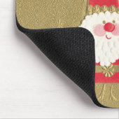Oud Kerstmis, Schattige Kerstman Kabouter op Goud Muismat (Hoek)