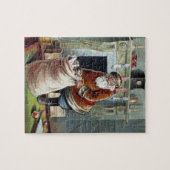 Oud Kerstmis, Sinterklaas bij de open haard Legpuzzel (Horizontaal)