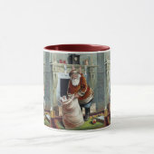 Oud Kerstmis, Sinterklaas bij de open haard Mok (Midden)