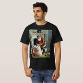 Oud Kerstmis, Sinterklaas bij de open haard T-shirt (Voorkant volledig)