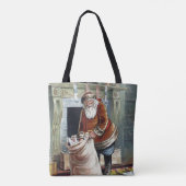 Oud Kerstmis, Sinterklaas bij de open haard Tote Bag (Achterkant)