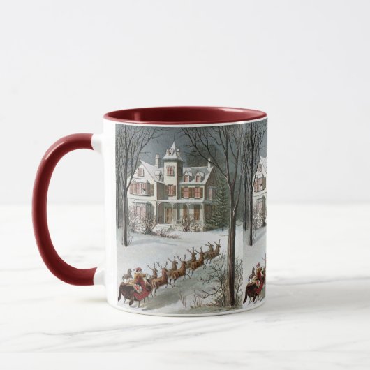 Oud Kerstmis, Sinterklaas met rendieren Mok (Links)