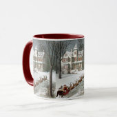 Oud Kerstmis, Sinterklaas met rendieren Mok (Voorkant links)