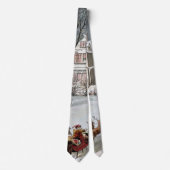 Oud Kerstmis, Sinterklaas met rendieren Stropdas (Voorkant)