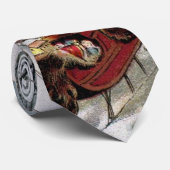 Oud Kerstmis, Sinterklaas met rendieren Stropdas (Opgerold)