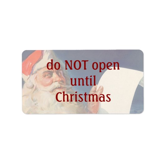 Oud Kerstmis, Sinterklaas Stoute Nette Lijst Etiket (Voorkant)