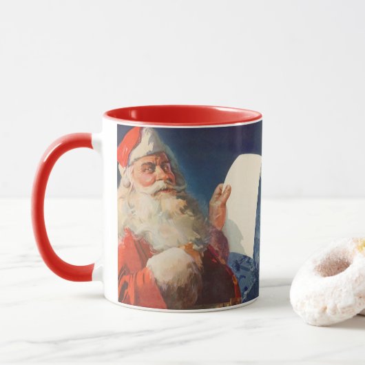 Oud Kerstmis, Sinterklaas Stoute Nette Lijst Mok (Met donut)