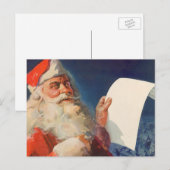 Oud Kerstmis, Sinterklaas Stoute Schappelijke Lijs Feestdagenkaart (Voorkant / Achterkant)