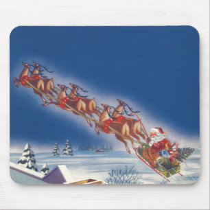 Oud Kerstmis, slee en rendieren van Kerstman Muismat