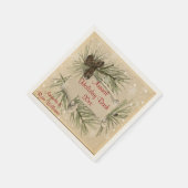 Oud Kerstmis, Vakantie, Aangepaste papieren servet (Hoek)