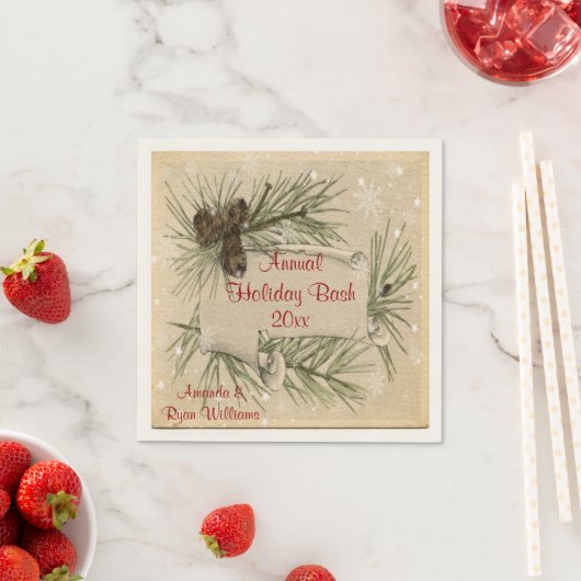 Oud Kerstmis, Vakantie, Aangepaste papieren servet (Insitu)