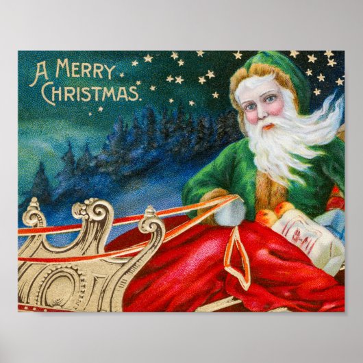 Oud Kerstmis Vakantie Poster (Voorkant)