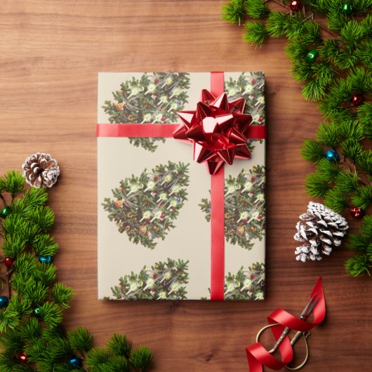 Oud Kerstmis, Versierde Victoriaanse Boom Cadeaupapier (Feestdagen Geschenken)