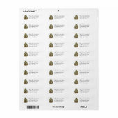 Oud Kerstmis, Versierde Victoriaanse Boom Etiket (Full Sheet)