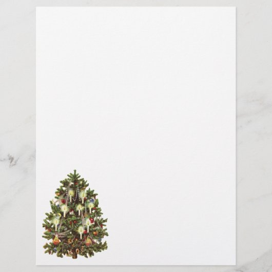 Oud Kerstmis, Versierde Victoriaanse Boom Flyer (Voorkant)