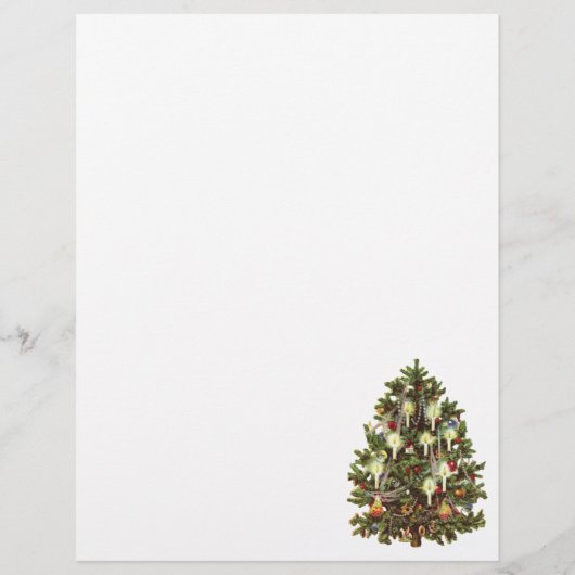 Oud Kerstmis, Versierde Victoriaanse Boom Flyer (Achterkant)