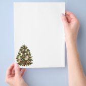 Oud Kerstmis, Versierde Victoriaanse Boom Flyer (Hand)