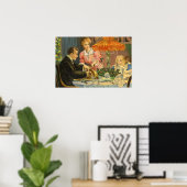 Oud Kerstmis, Victoriaans familiediner Poster (Thuiskantoor)