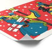 Oud Kerstmis, Victoriaans gezin Poster (Hoek)