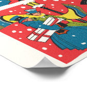 Oud Kerstmis, Victoriaans gezin Poster (Hoek)