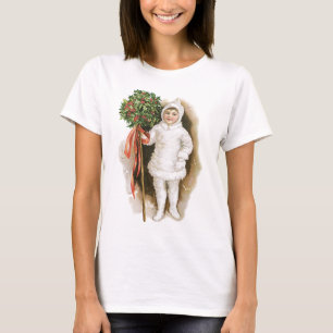 Oud Kerstmis, Victoriaans meisje met hulst T-shirt